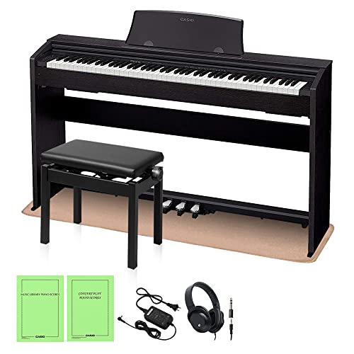 カシオ電子ピアノ【Privia】 PX770BK 2018年製 椅子付き Amazon | CASIO(カシオ) 88鍵盤 電子ピアノ Privia PX-770BK